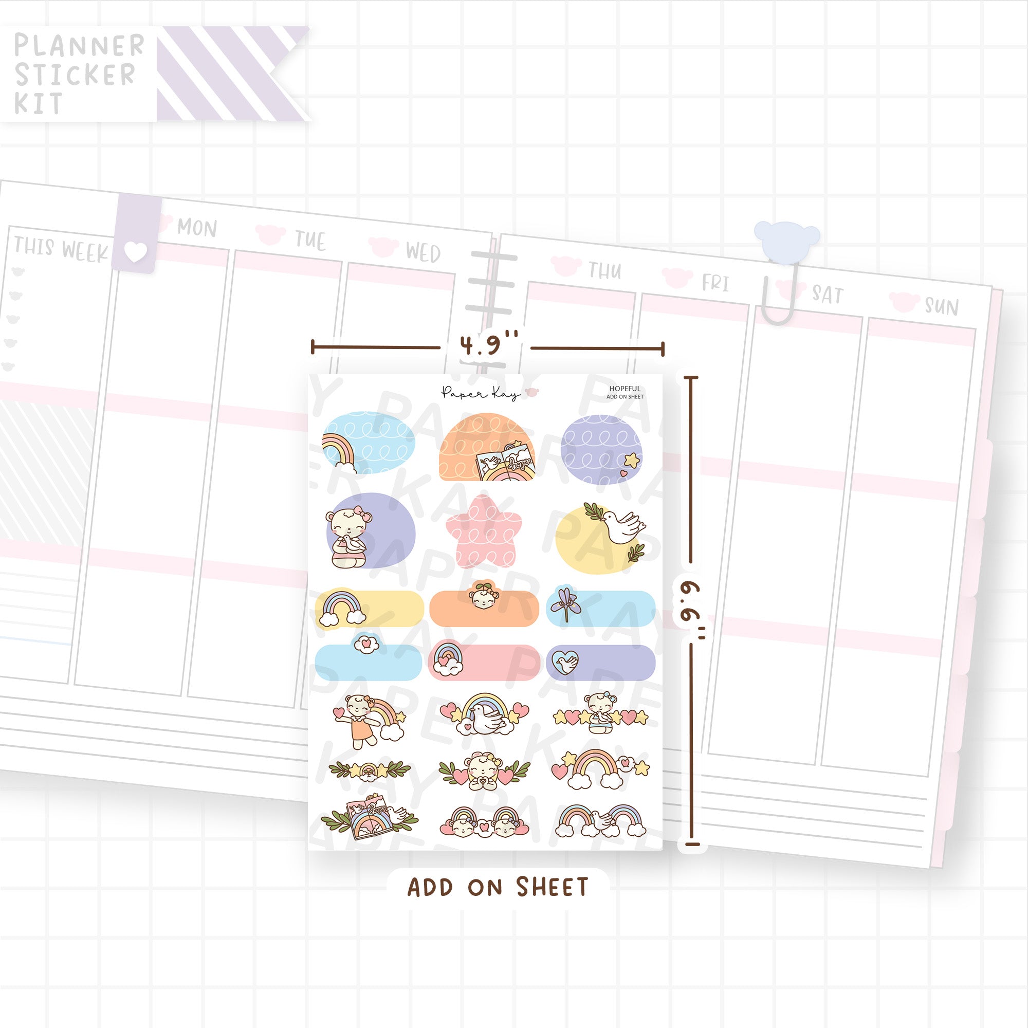 Hopeful Weekly Vertical Kit Add On Sheet