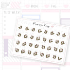 Hoppy Easter Green Leaves Date Dot Stickers