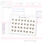 Hoppy Easter Green Leaves Date Dot Stickers
