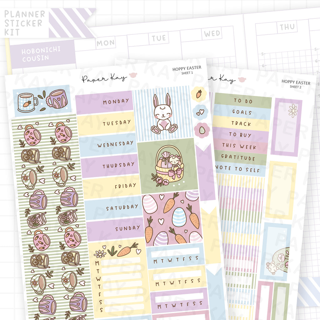Hoppy Easter Hobonichi Cousin Sticker Kit