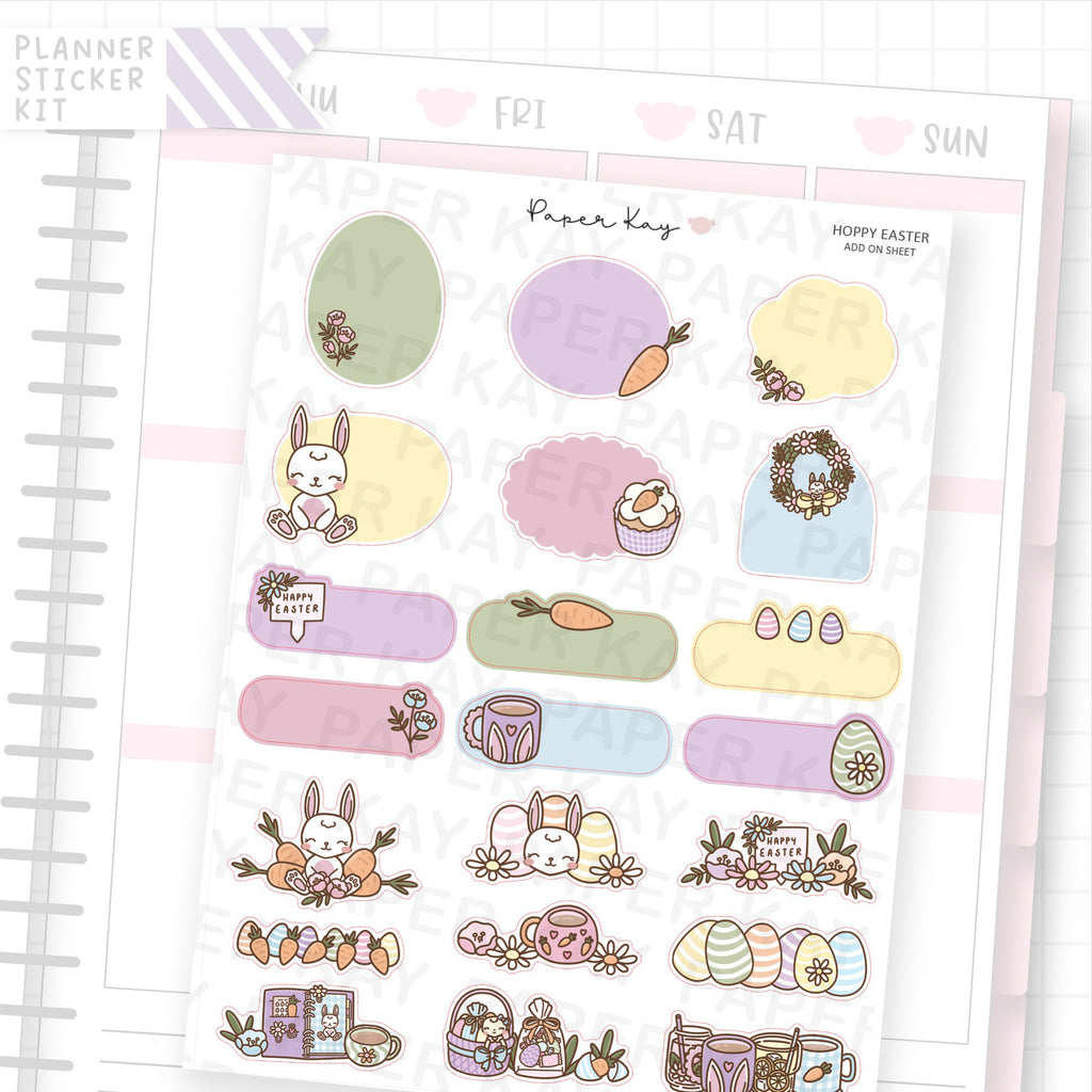 Hoppy Easter Weekly Vertical Kit Add On Sheet