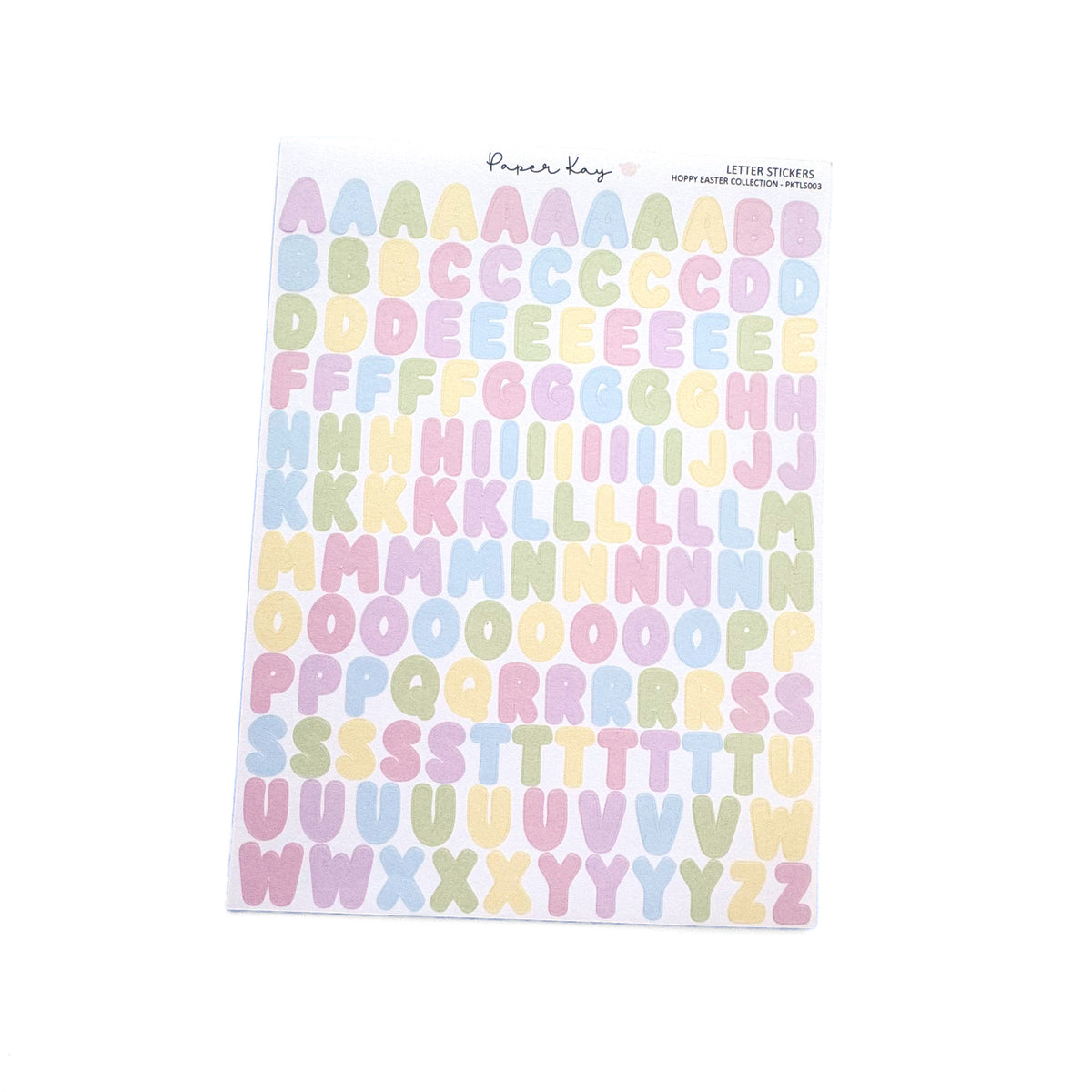 Hoppy Easter Collection Alphabet Letter Stickers