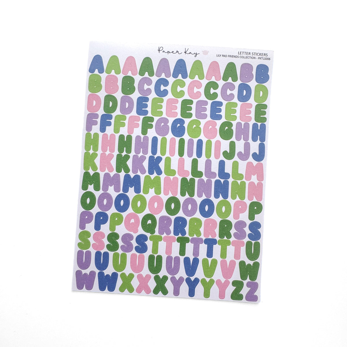 Lily Pad Friends Collection Alphabet Letter Stickers