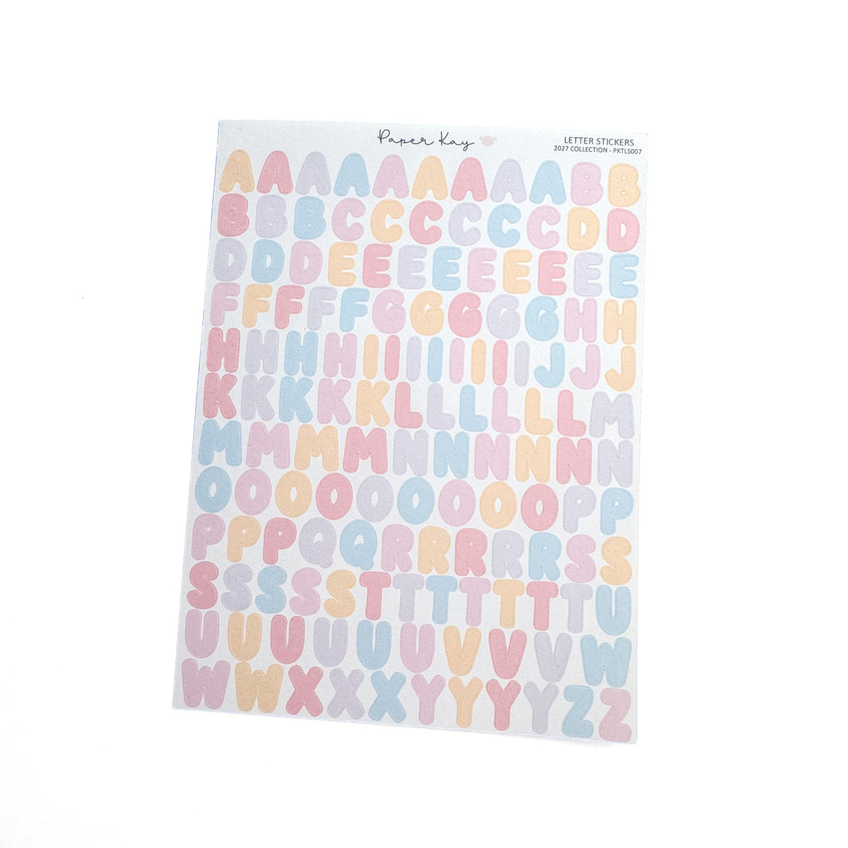 2027 Collection Alphabet Letter Stickers
