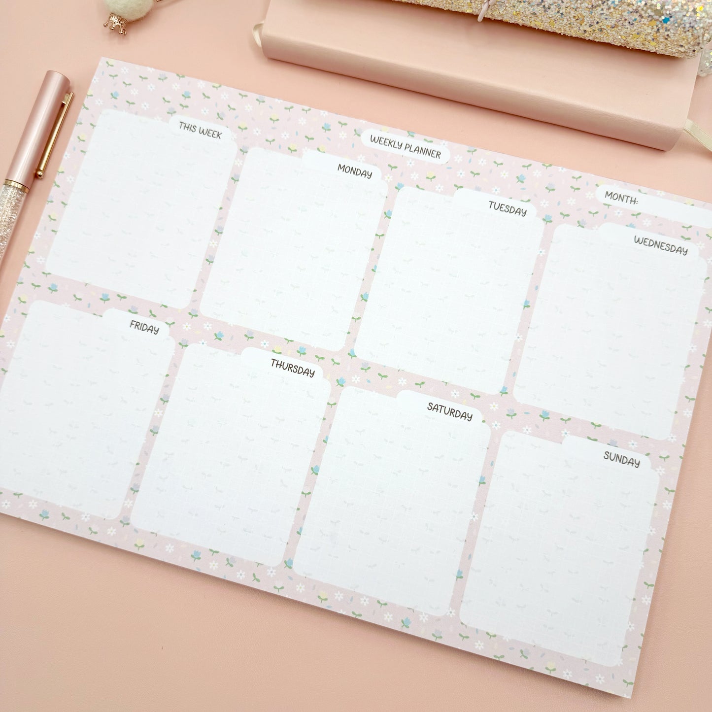 Time to Plan Paper Desk Pad