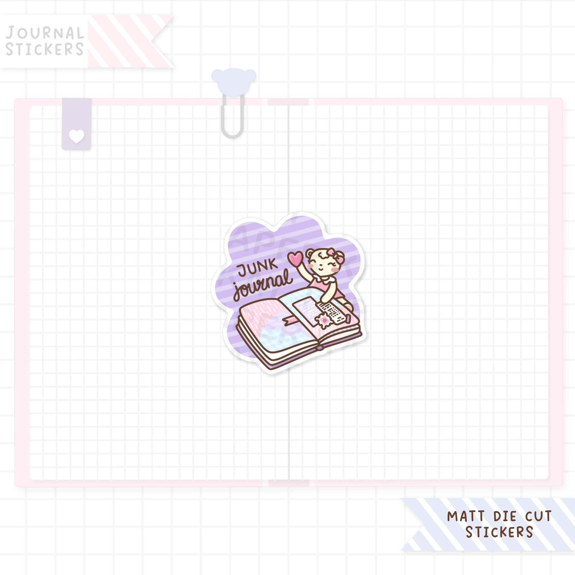 Junk Journal Matt Sticker Die Cut