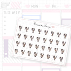 Knife and Fork Date Dot Stickers