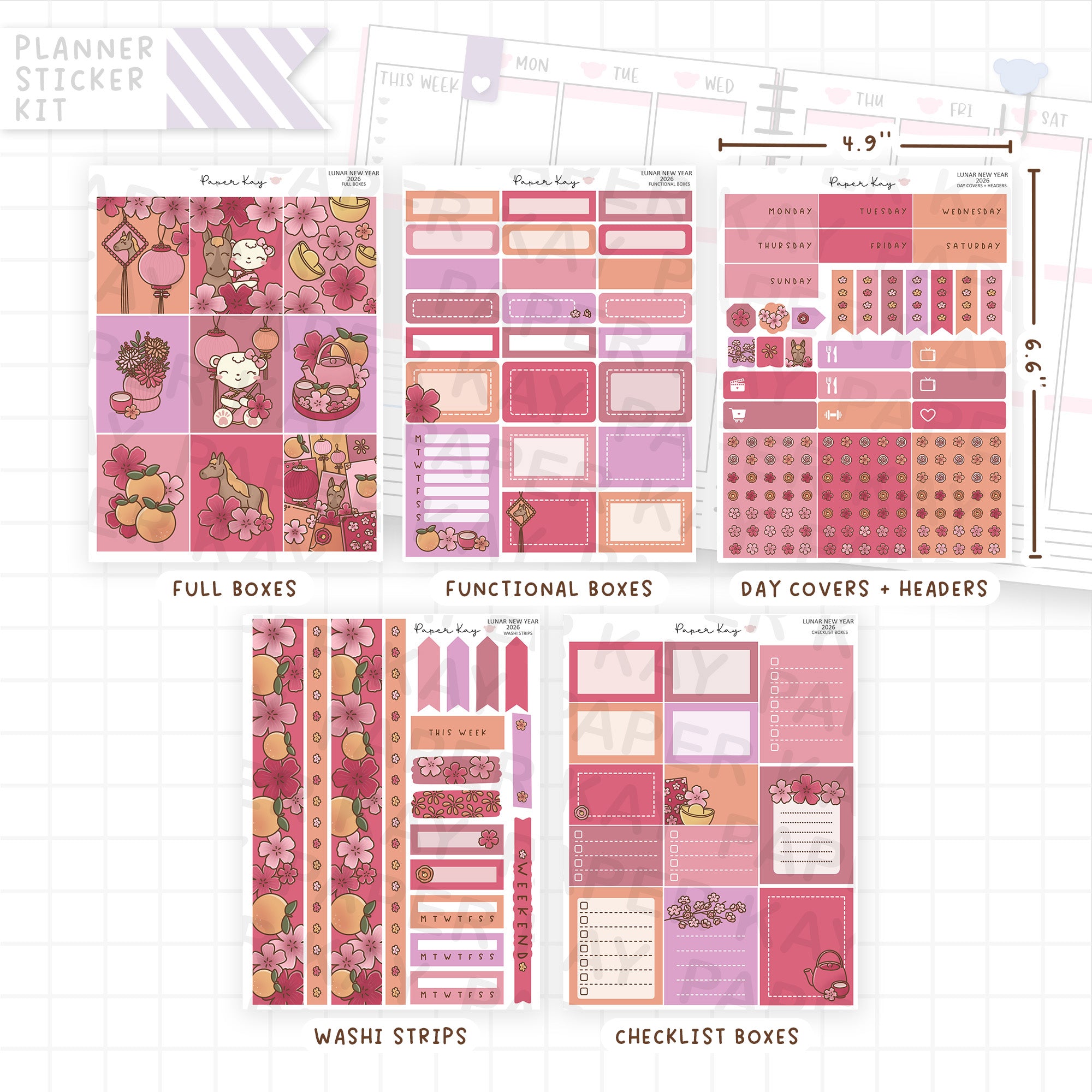 Lunar New Year 2026 Weekly Vertical Kit