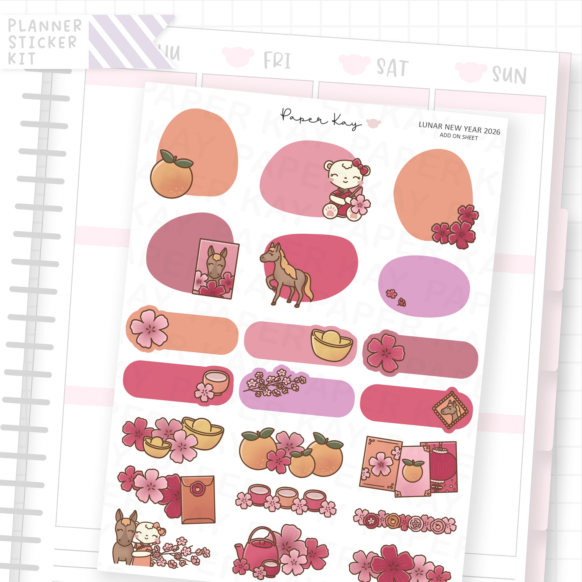 Lunar New Year 2026 Weekly Vertical Kit Add On Sheet