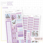 Lavender Hobonichi A6 Monthly Sticker Kit