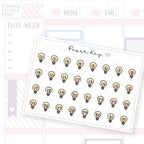 Light Bulb Date Dot Stickers