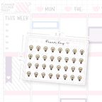 Light Bulb Date Dot Stickers