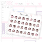 Lil Pink Bag Date Dot Stickers