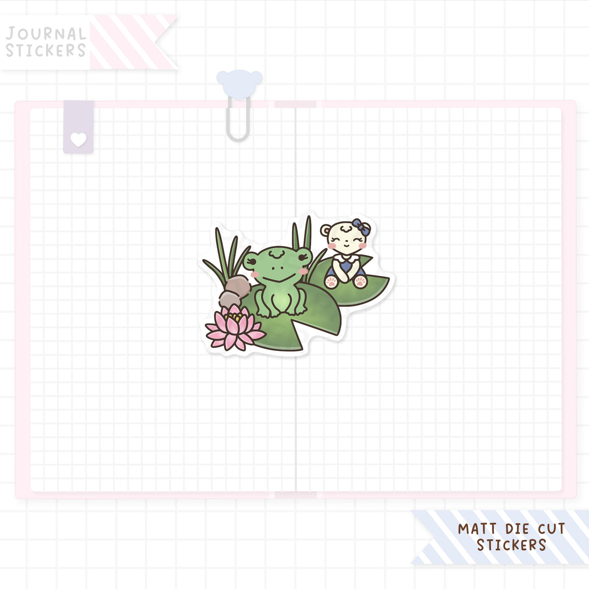 Lily Pad Friends Matte Sticker Die Cut