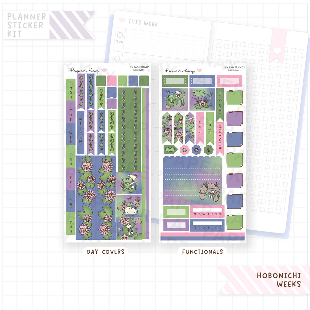 Lily Pad Friends Hobonichi Weeks Sticker Kit