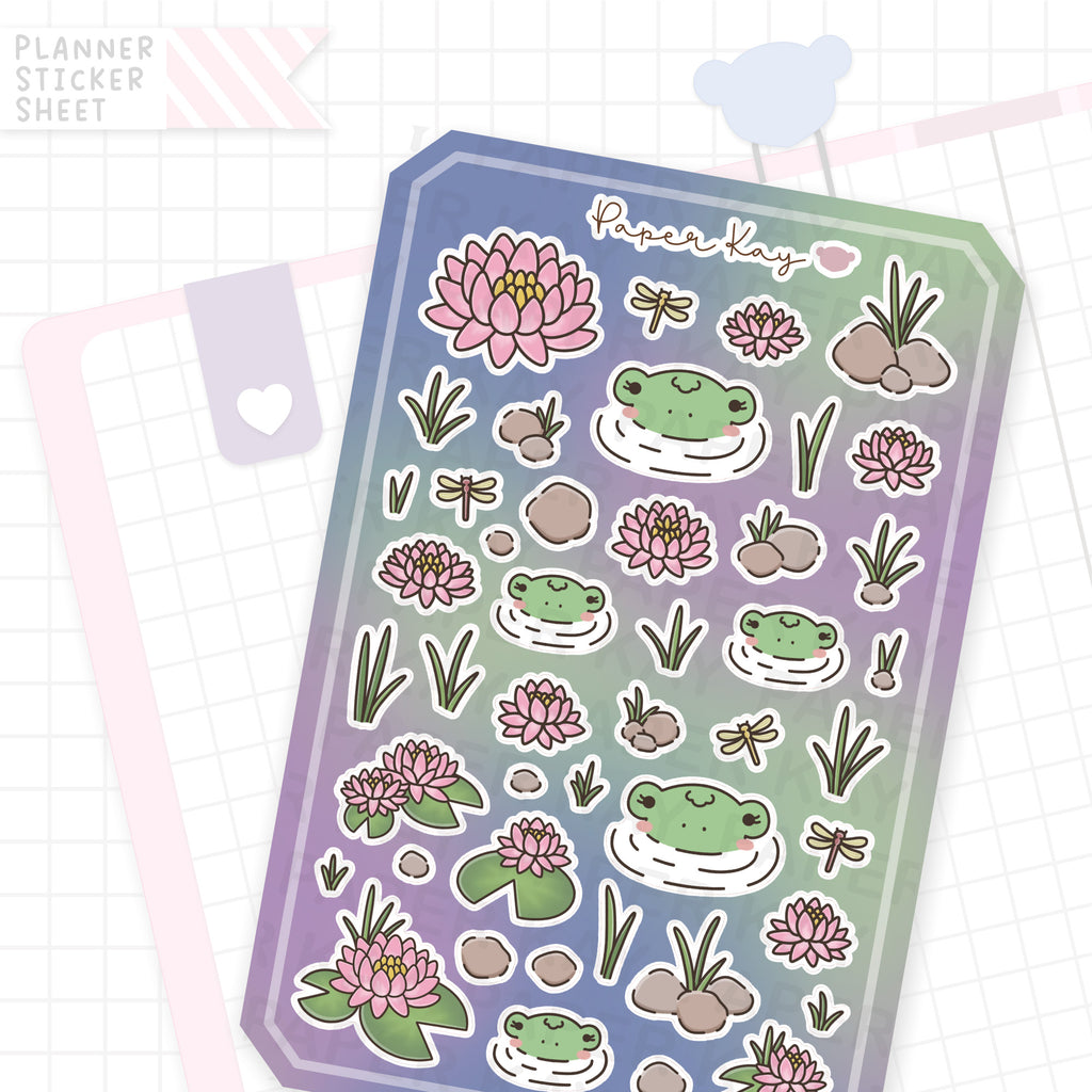 Lily Pad Friends Pond Bujo Deco Stickers