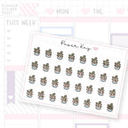 Little Blue Plant Pot Date Dot Stickers