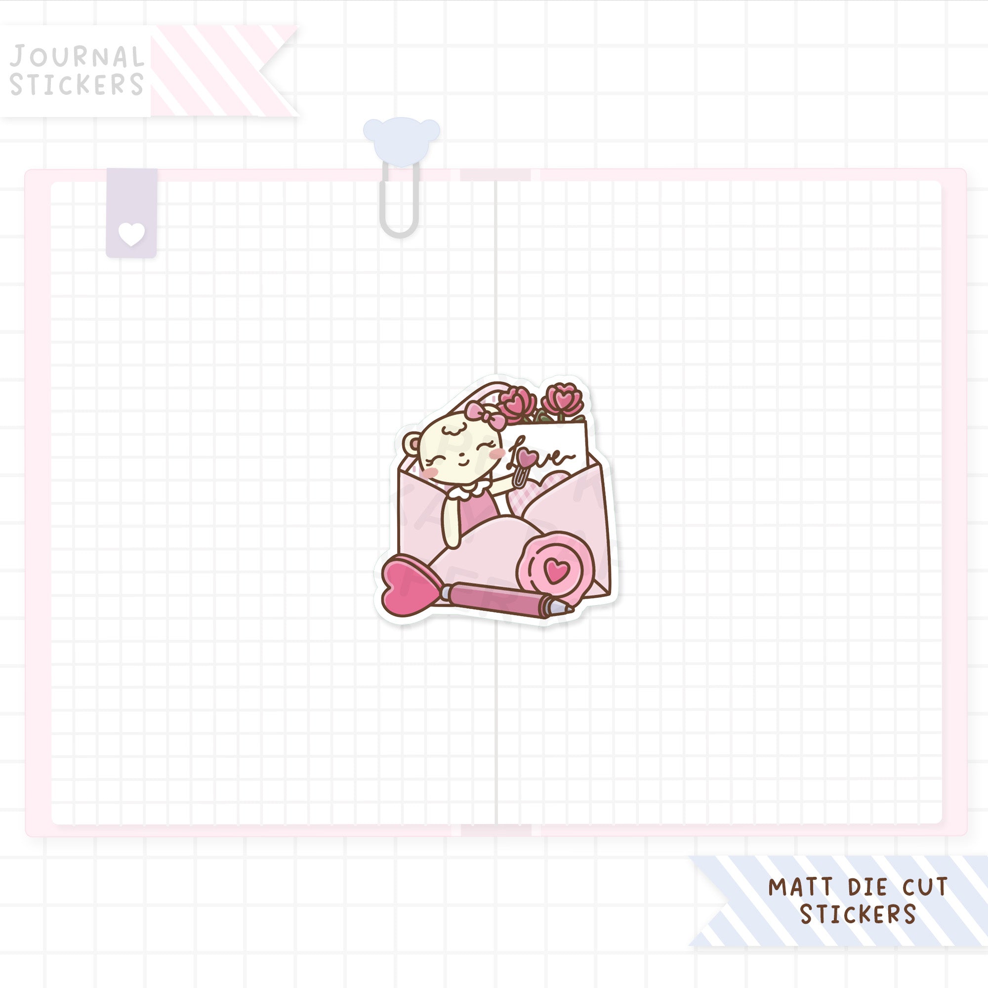 Love Mail Matt Sticker Die Cut