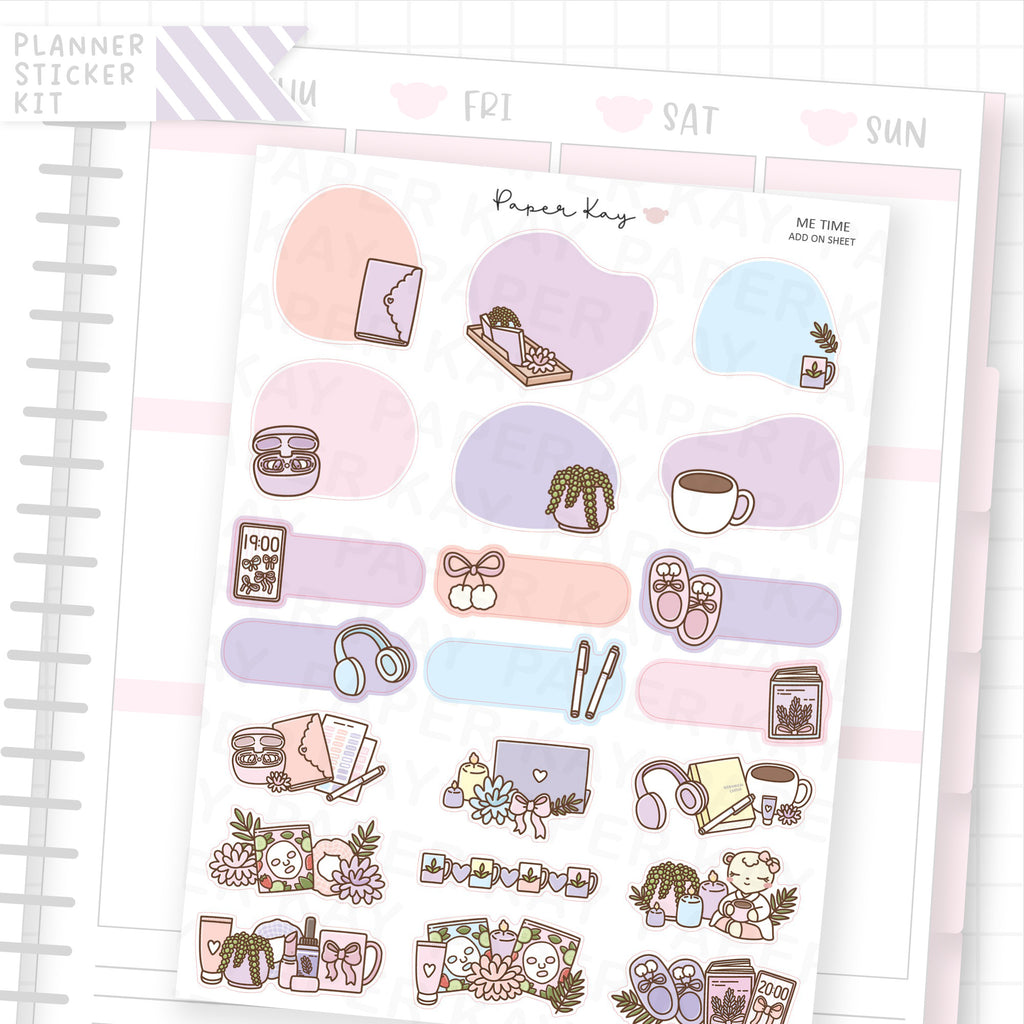 Me Time Weekly Vertical Kit Add On Sheet