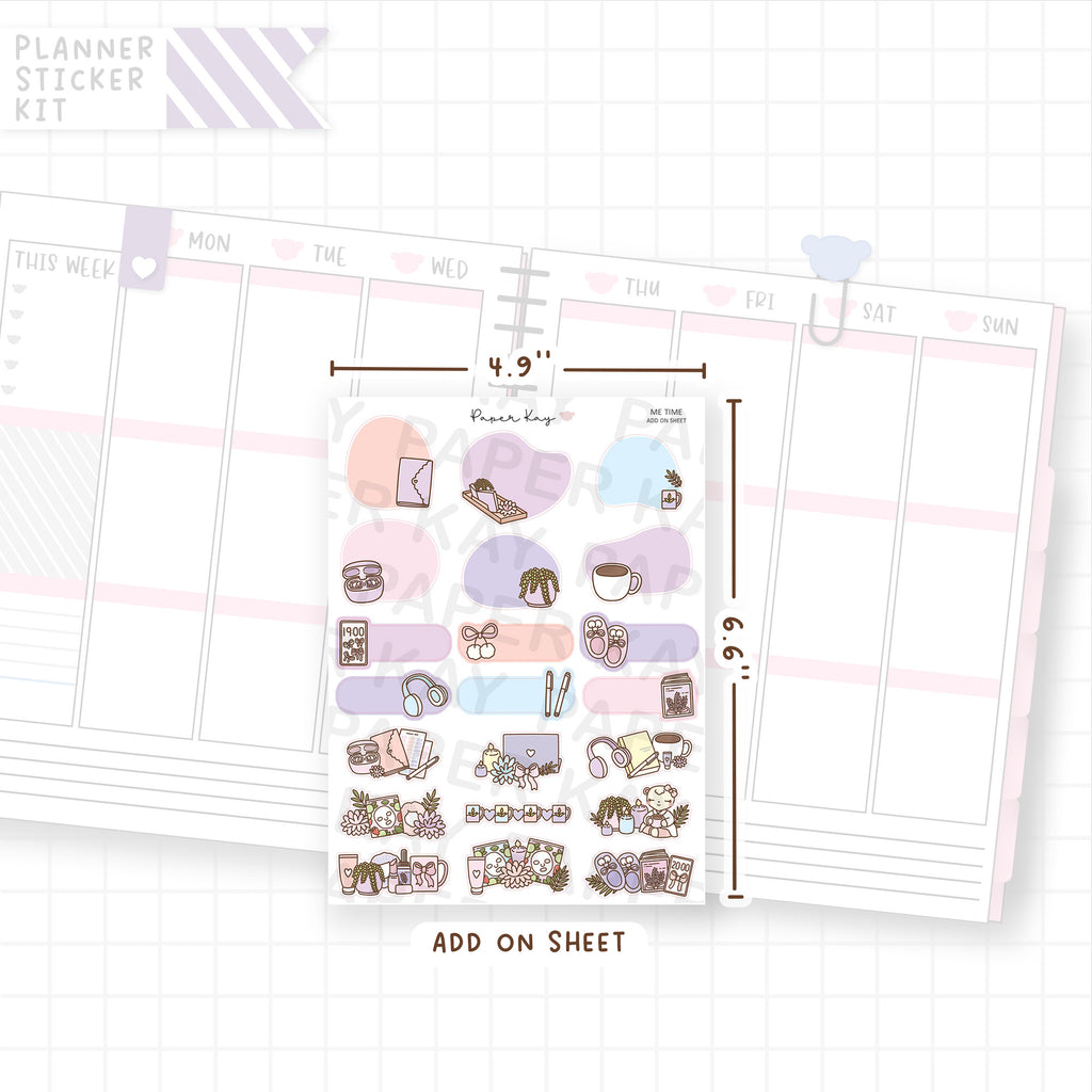 Me Time Weekly Vertical Kit Add On Sheet