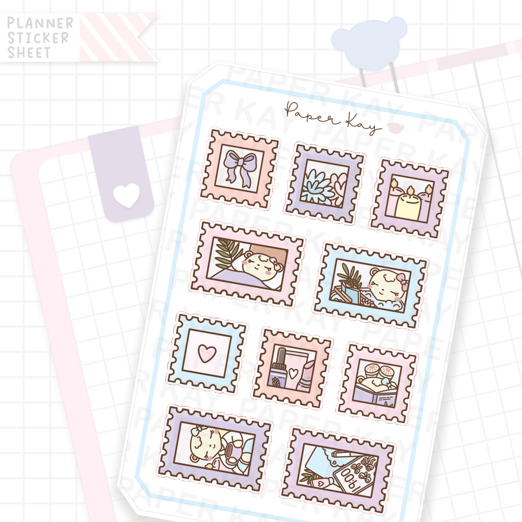 Me Time Stamps Bujo Deco Stickers