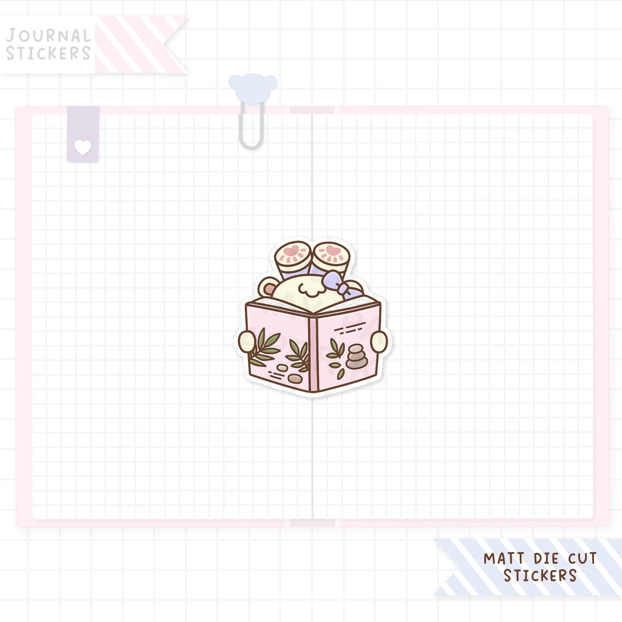 Me Time Reading Matt Sticker Die Cut