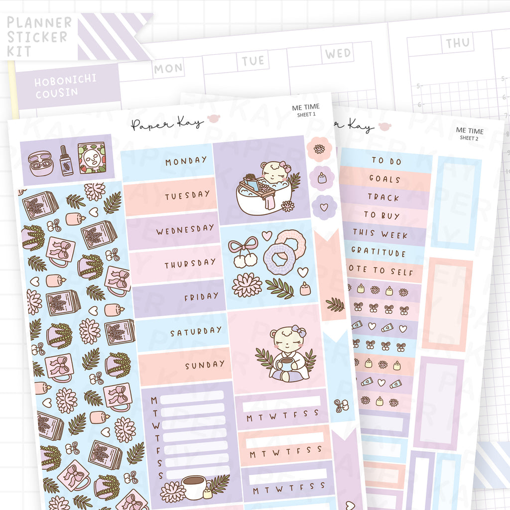 Me Time Hobonichi Cousin Sticker Kit