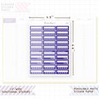 1.5" Wide Weekly Tracker Boxes - Functional Stickers