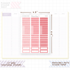 1.3" Wide Headers - Square Cornered Functional Stickers