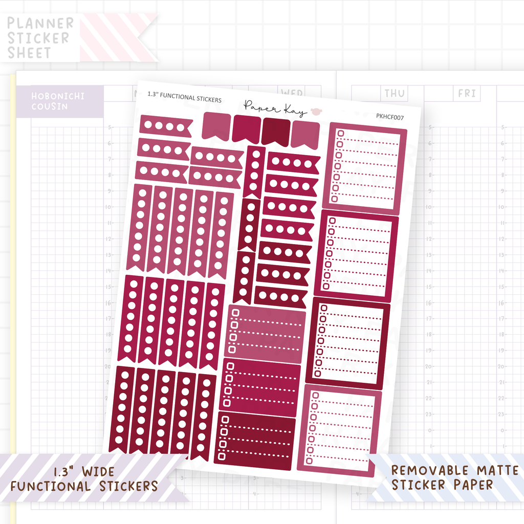 1.3" Wide Checklists - Functional Stickers
