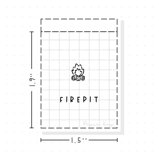 (PM216) Fire Pit - Tiny Minimal Icon Stickers