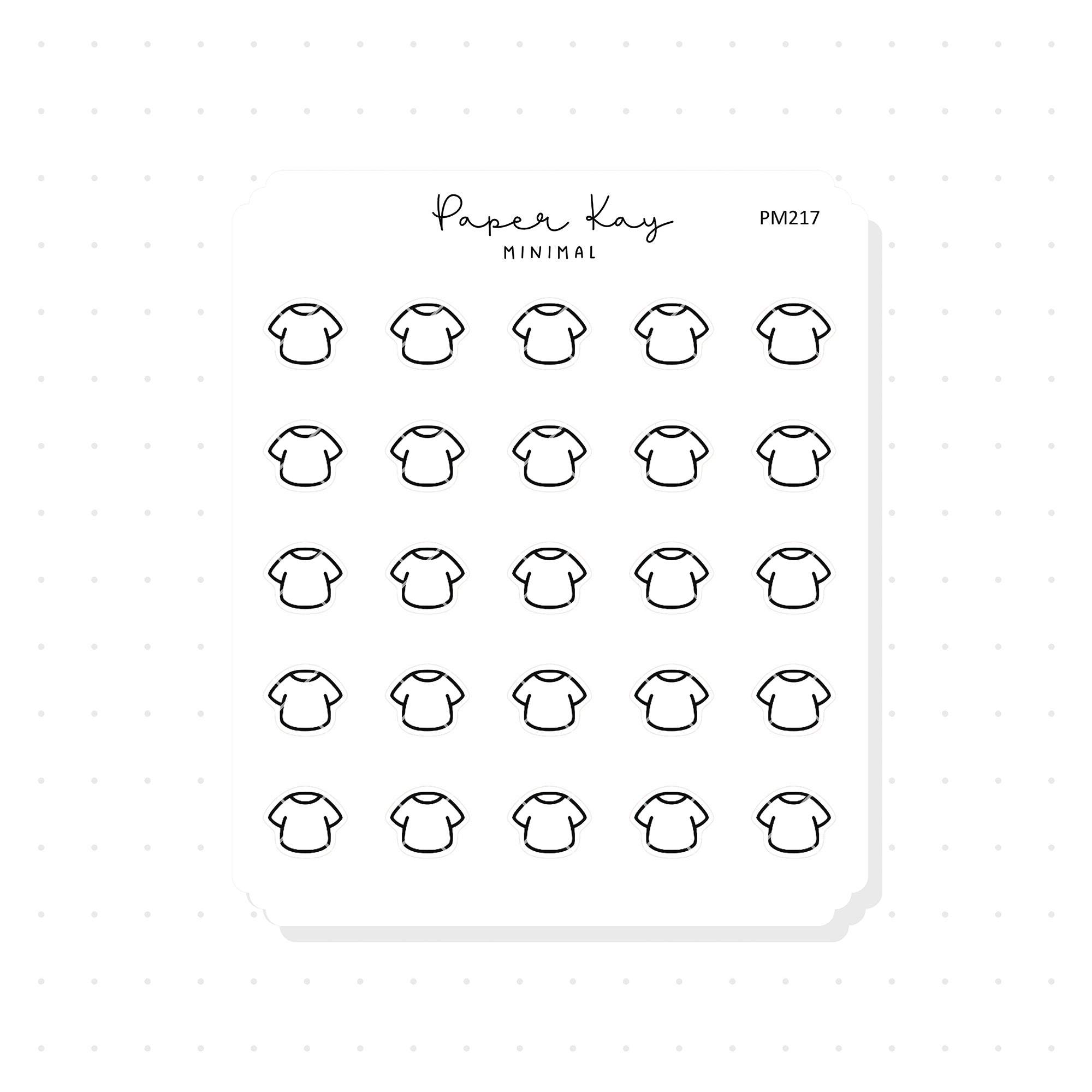 (PM217) T-shirt - Tiny Minimal Icon Stickers