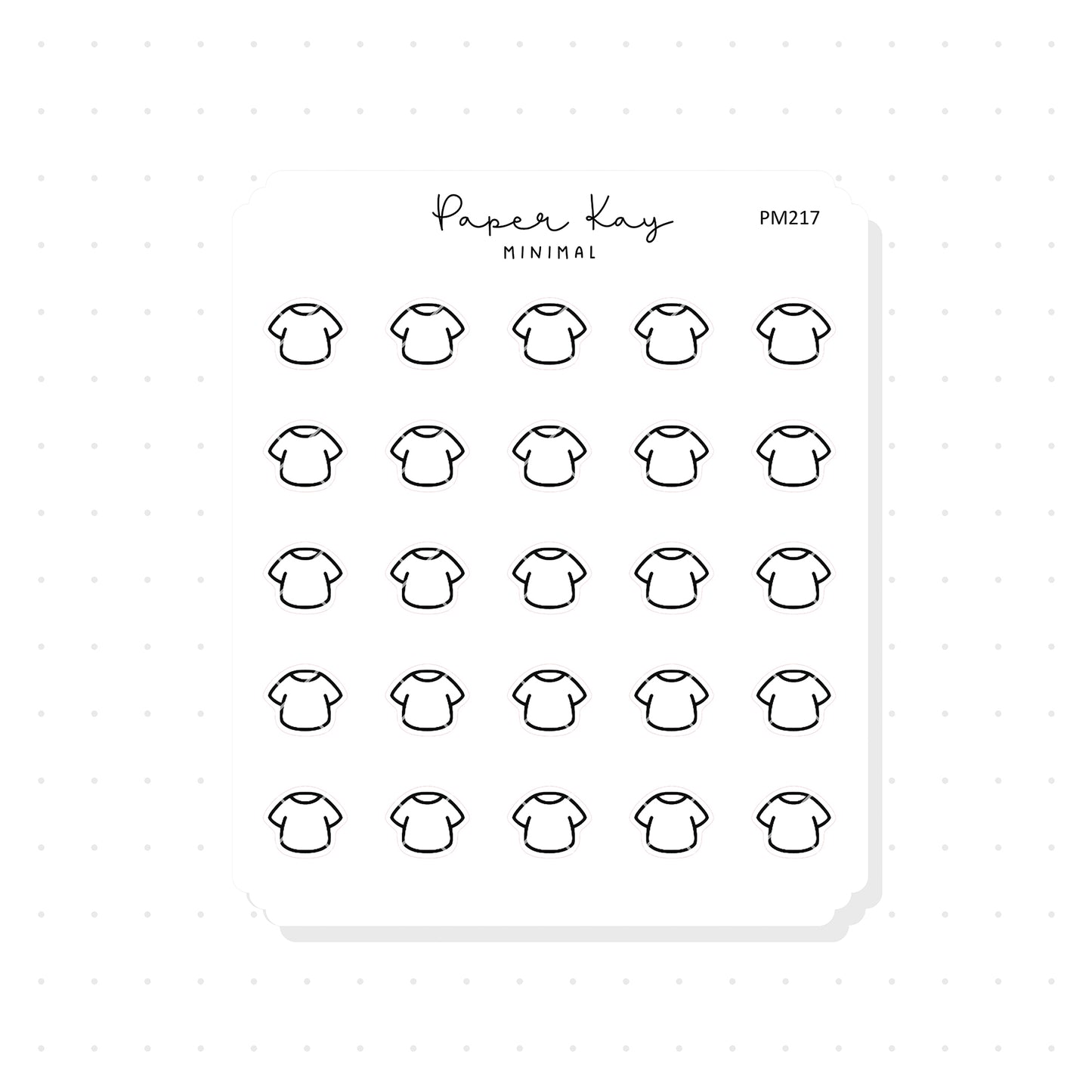 (PM217) T-shirt - Tiny Minimal Icon Stickers