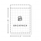 (PM218) Backpack - Tiny Minimal Icon Stickers