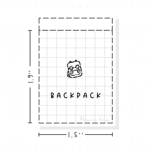 (PM218) Backpack - Tiny Minimal Icon Stickers