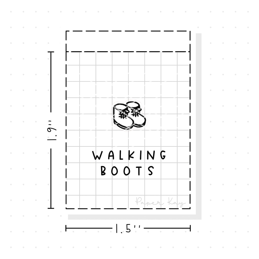 (PM219) Walking Boots - Tiny Minimal Icon Stickers