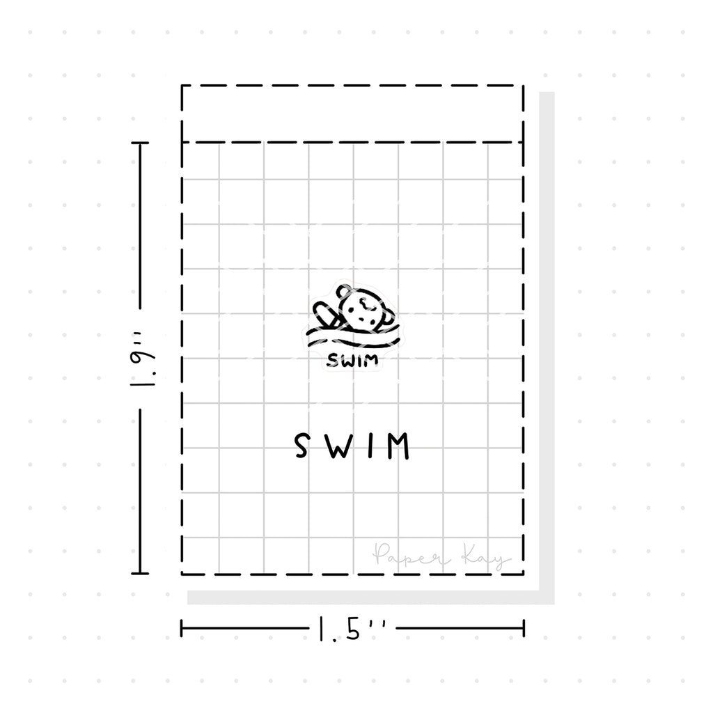 (PM220) Swimming - Tiny Minimal Icon Stickers