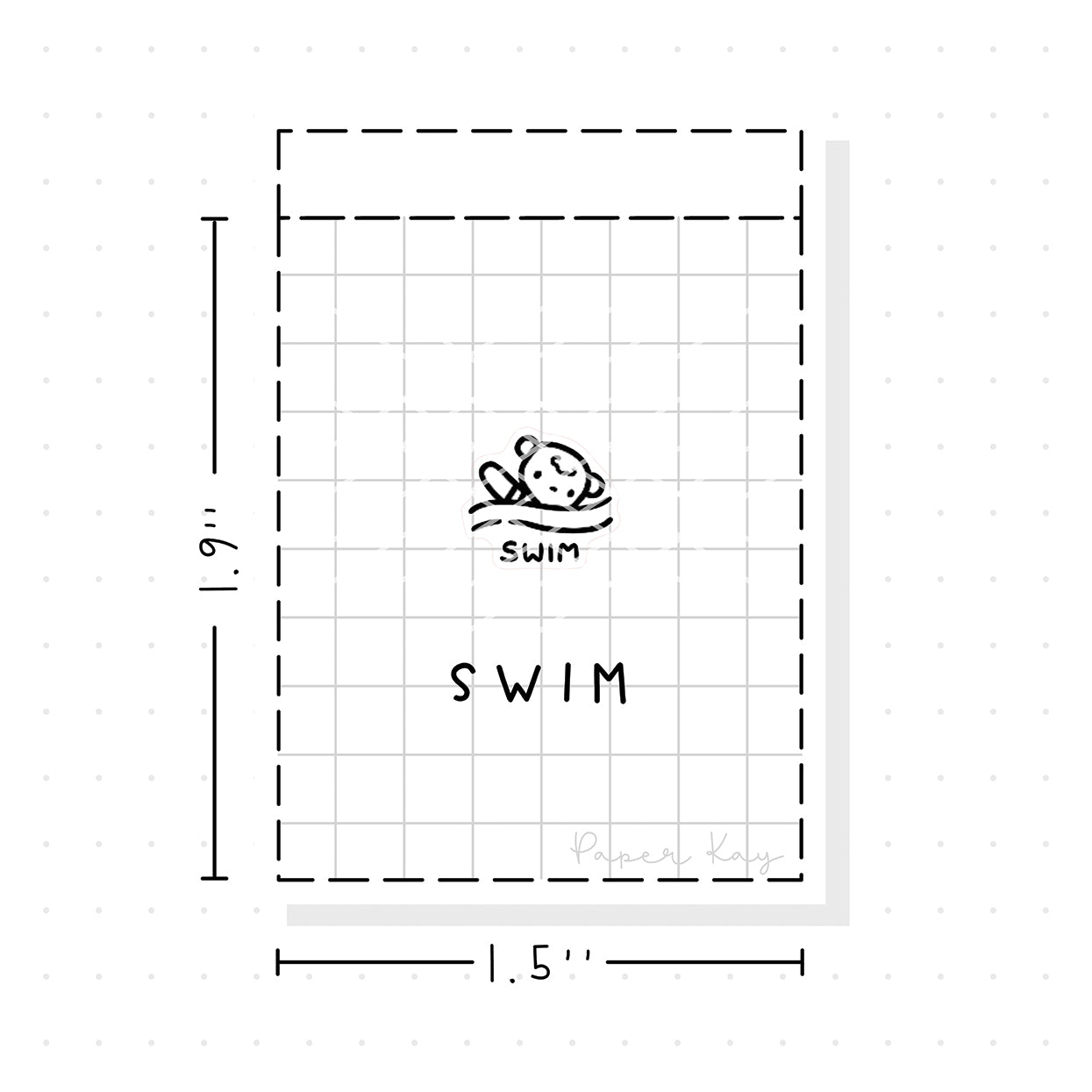 (PM220) Swimming - Tiny Minimal Icon Stickers