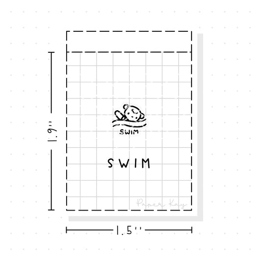 (PM220) Swimming - Tiny Minimal Icon Stickers