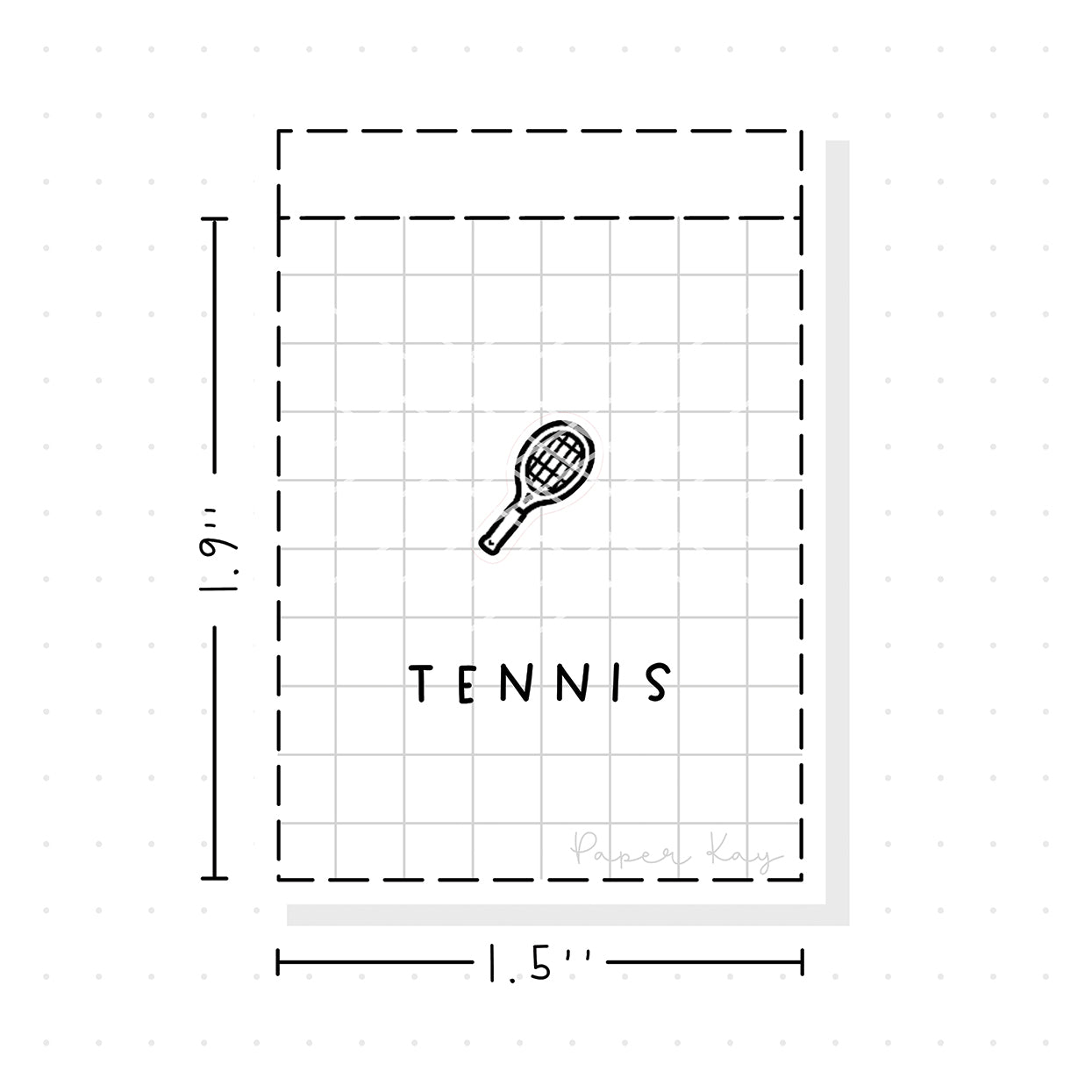 (PM221) Tennis - Tiny Minimal Icon Stickers