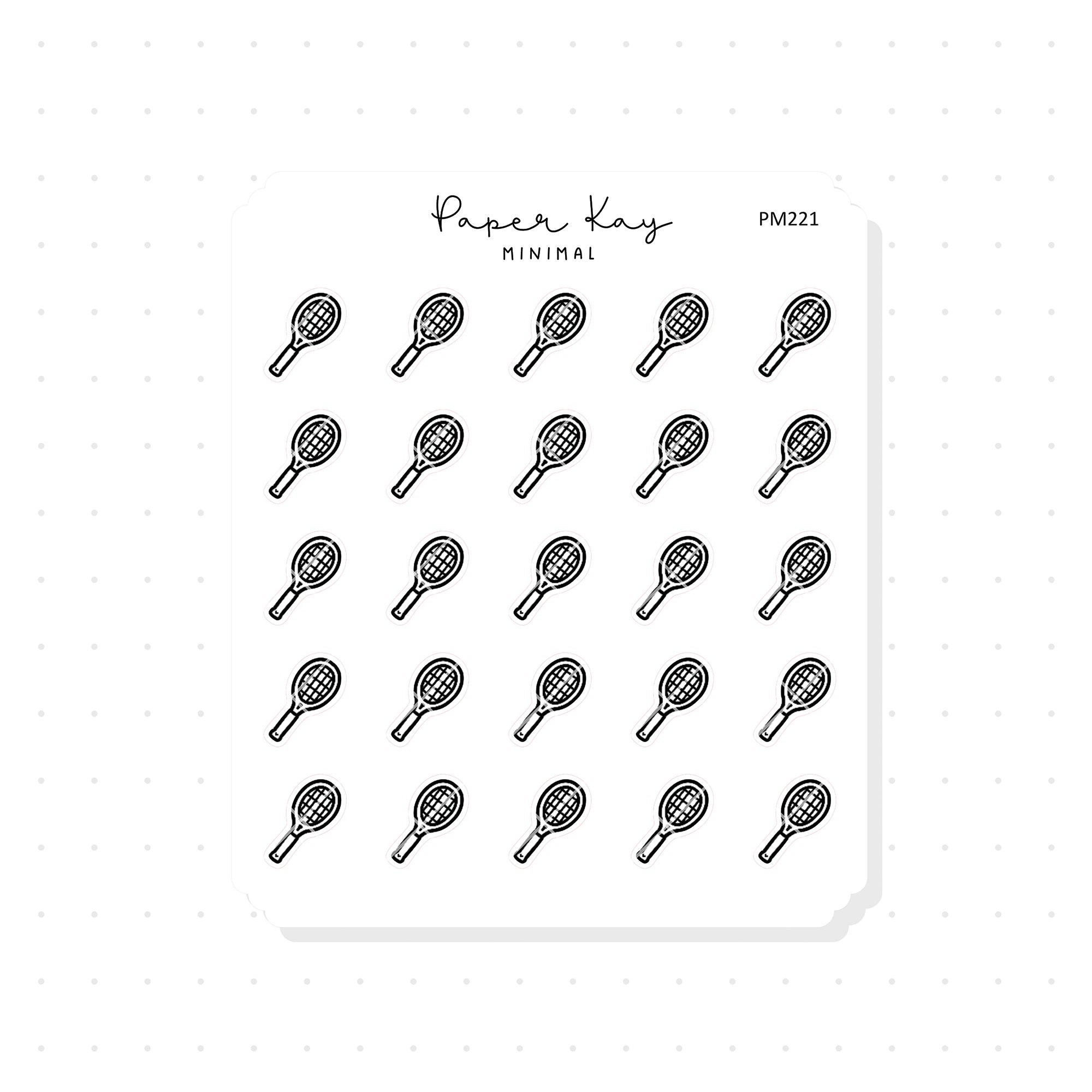 (PM221) Tennis - Tiny Minimal Icon Stickers