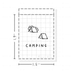 (PM223) Camping - Tiny Minimal Icon Stickers
