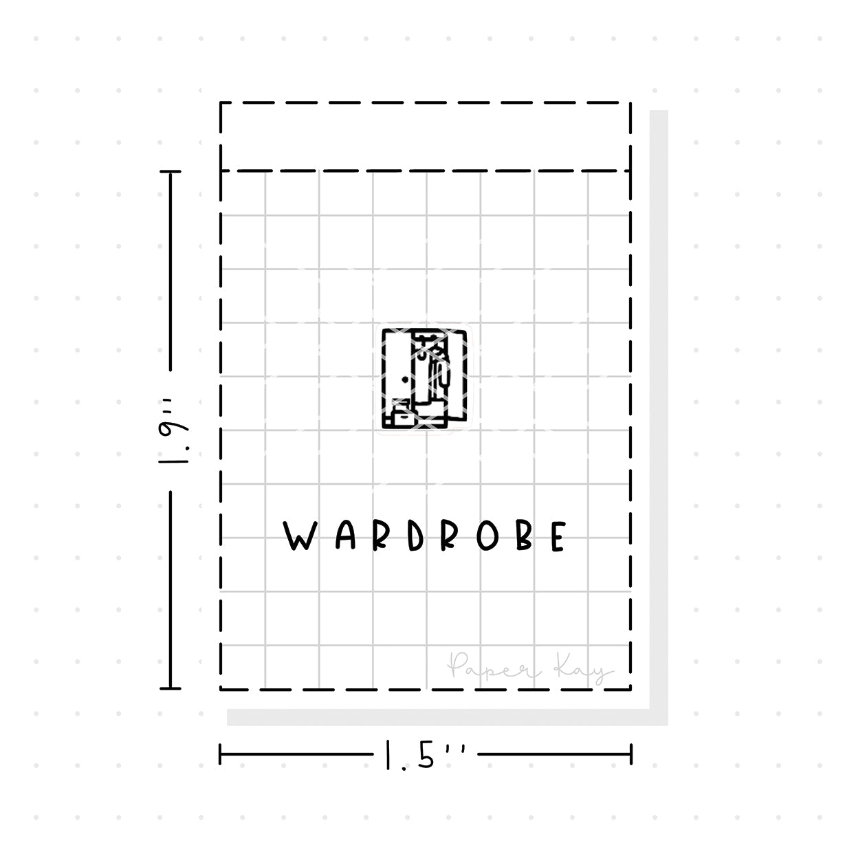 (PM226) Wardrobe - Tiny Minimal Icon Stickers