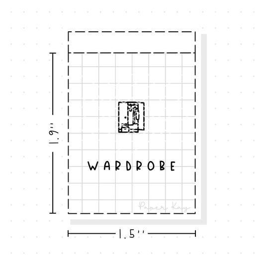 (PM226) Wardrobe - Tiny Minimal Icon Stickers
