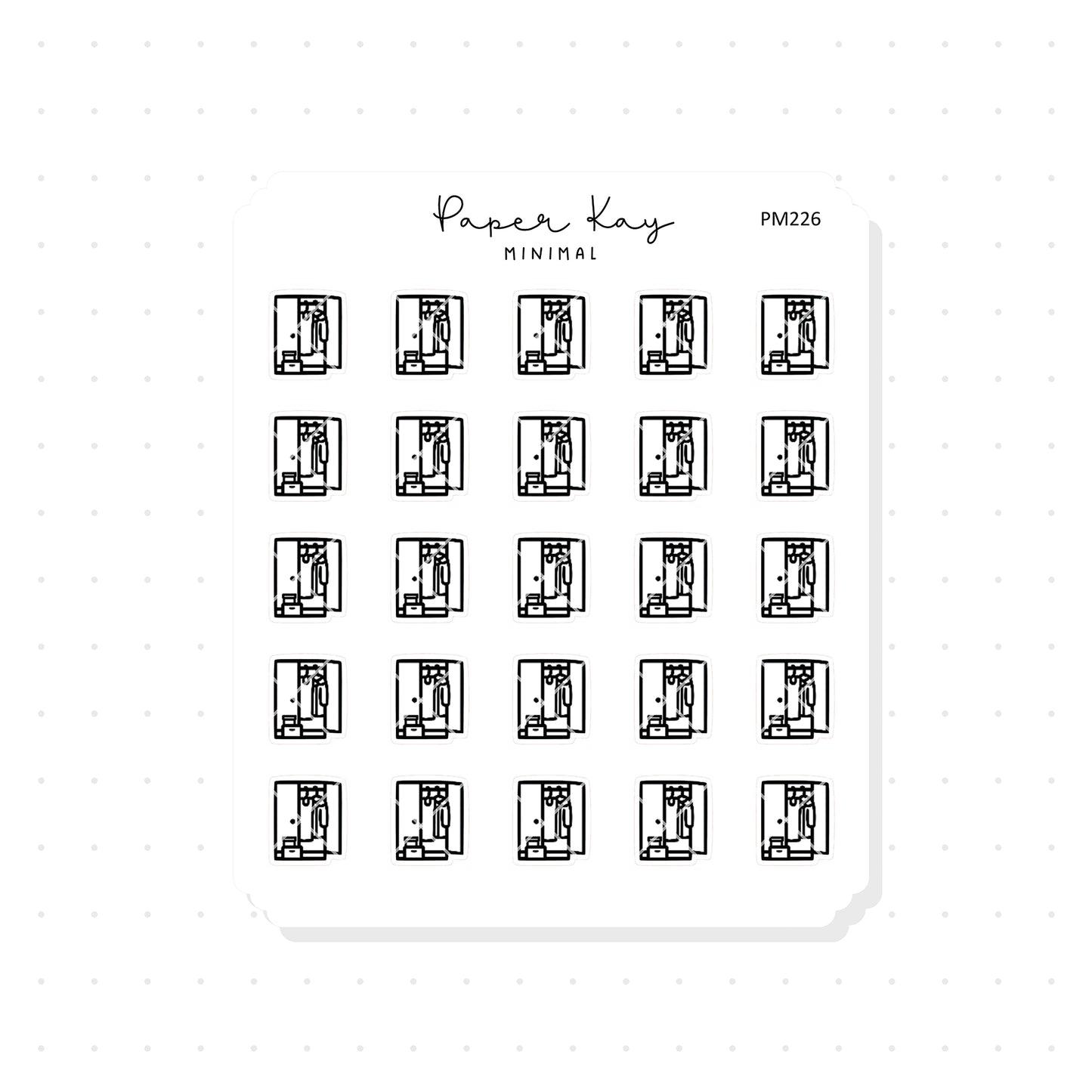 (PM226) Wardrobe - Tiny Minimal Icon Stickers