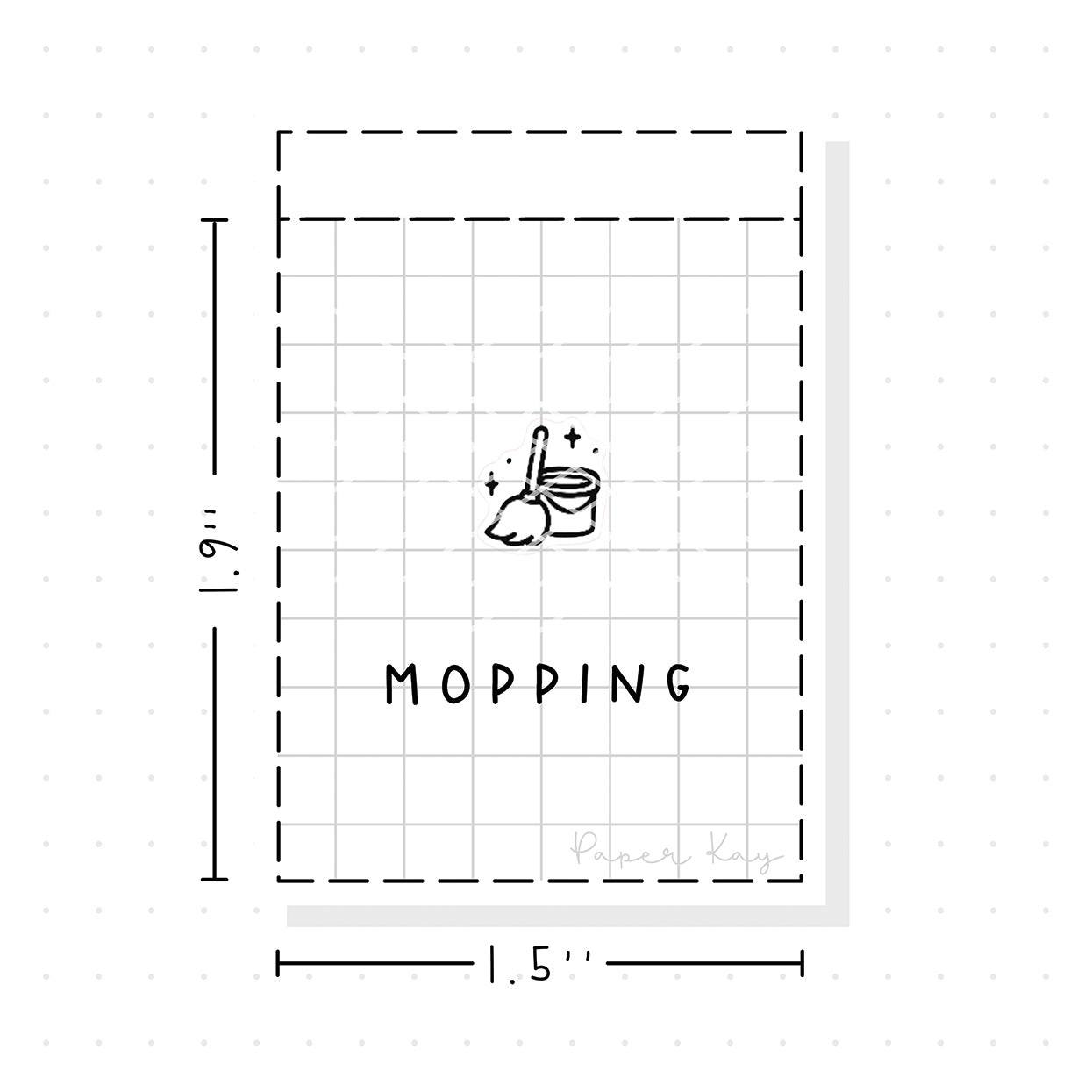 (PM227) Mopping - Tiny Minimal Icon Stickers