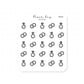 (PM230) Rings - Tiny Minimal Icon Stickers