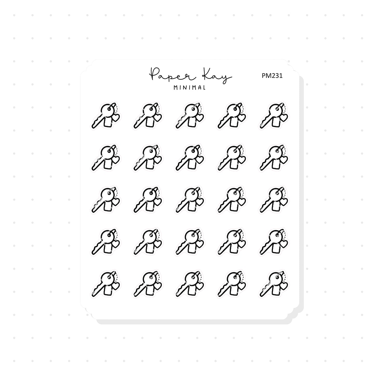 (PM231) Key - Tiny Minimal Icon Stickers