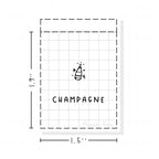 (PM232) Champagne - Tiny Minimal Icon Stickers