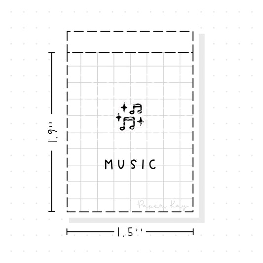 (PM233) Music - Tiny Minimal Icon Stickers